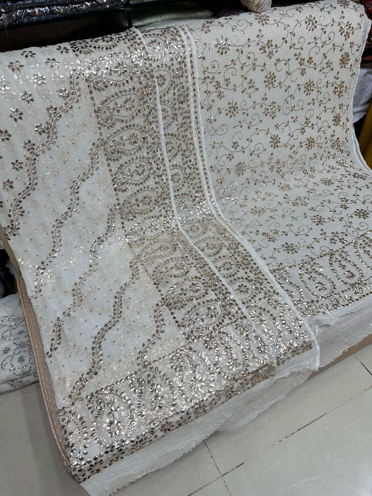 Handmade Kamdani Traditional Pure Chiffon Suit - Design 2 another view