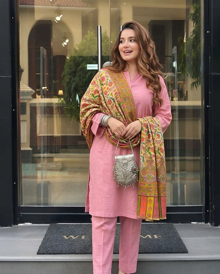 Winter Pashmina suit by Dream Clothing