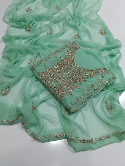 Handmade Seep Gota Work Shirt & Dupatta - 2Pc