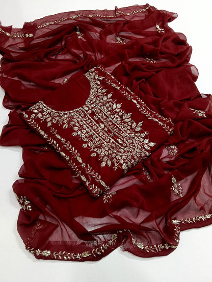 Handmade Seep Gota Work Shirt & Dupatta - 2Pc