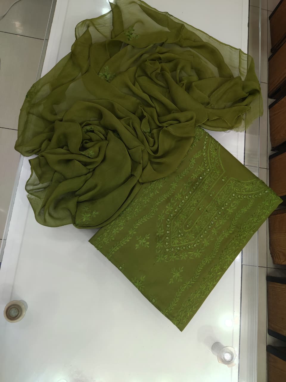Breeze Lawn Pakka Tanka Mirror Work - Magenta