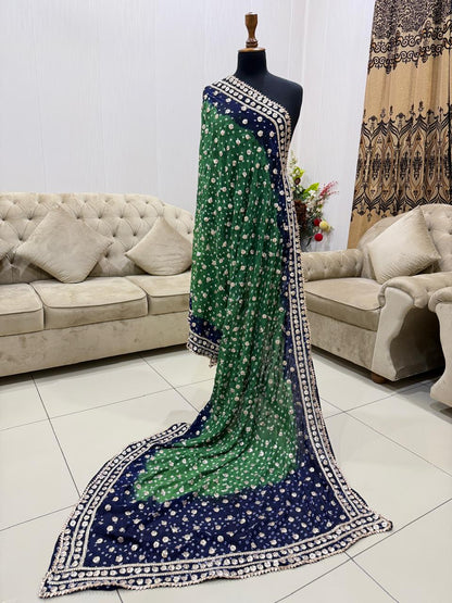 Green & Navy Blue (full length)