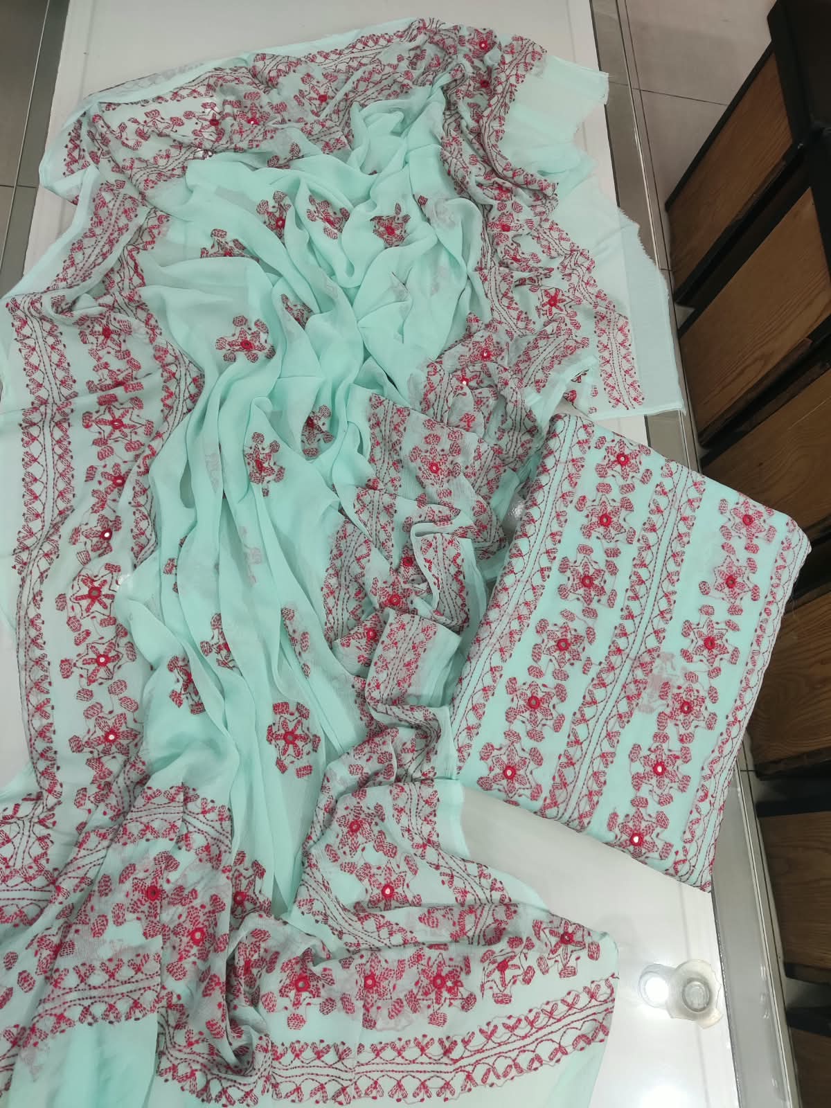 Jaal Sheesha Work Suit - Seafoam