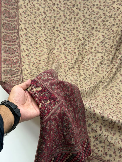 Pure Pashmina Kaani Work Shawl, full length