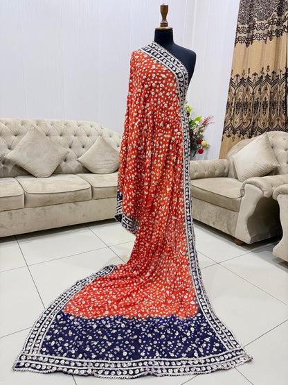 Orange & Navy Blue